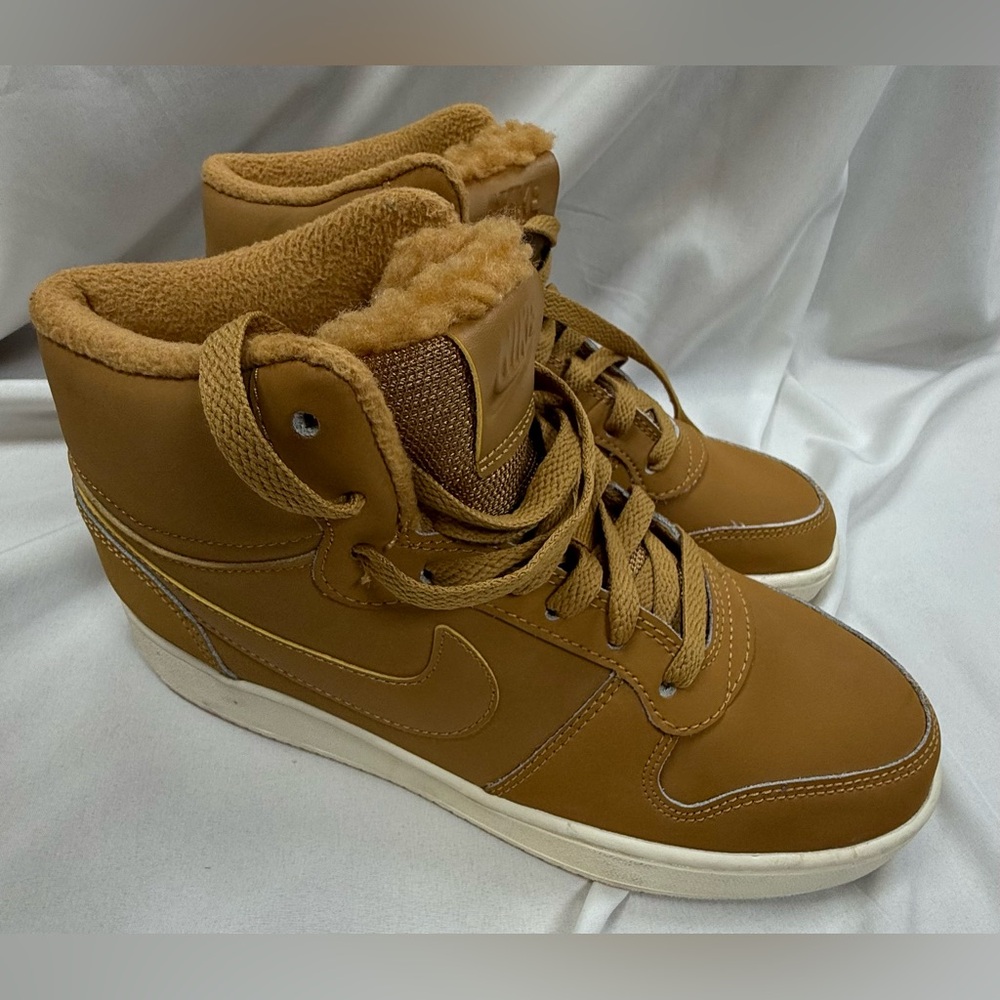 Nike Women’s High-Top Sneakers Tan/Brown - Picture 1 of 10